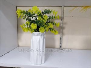 Plastic Vase and Artificial Flowers - thumbnail 2
