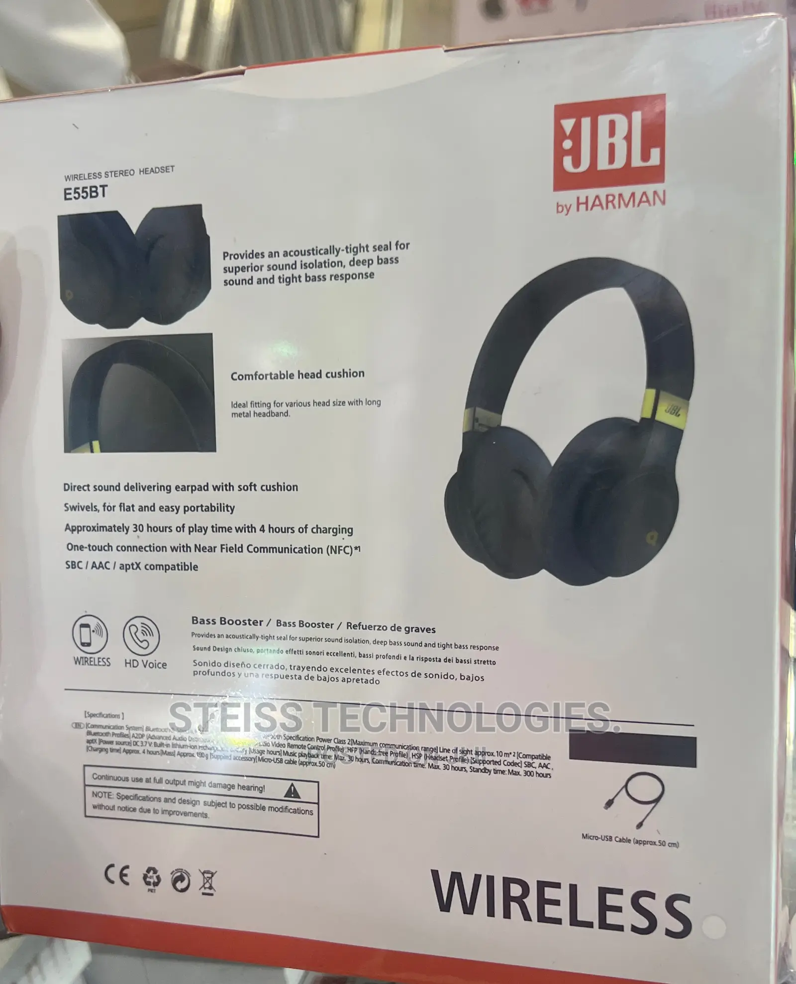 JBL Wireless E55bt Headphones