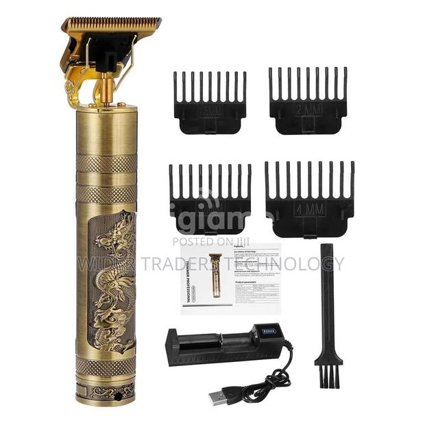Vintage T9 Dragon Rechargeable Metal Hair Clipper Gold.