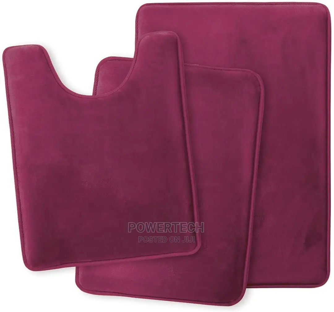 Memory Foam Bath Mat Set for Bathroom PLUSH AND COZY .