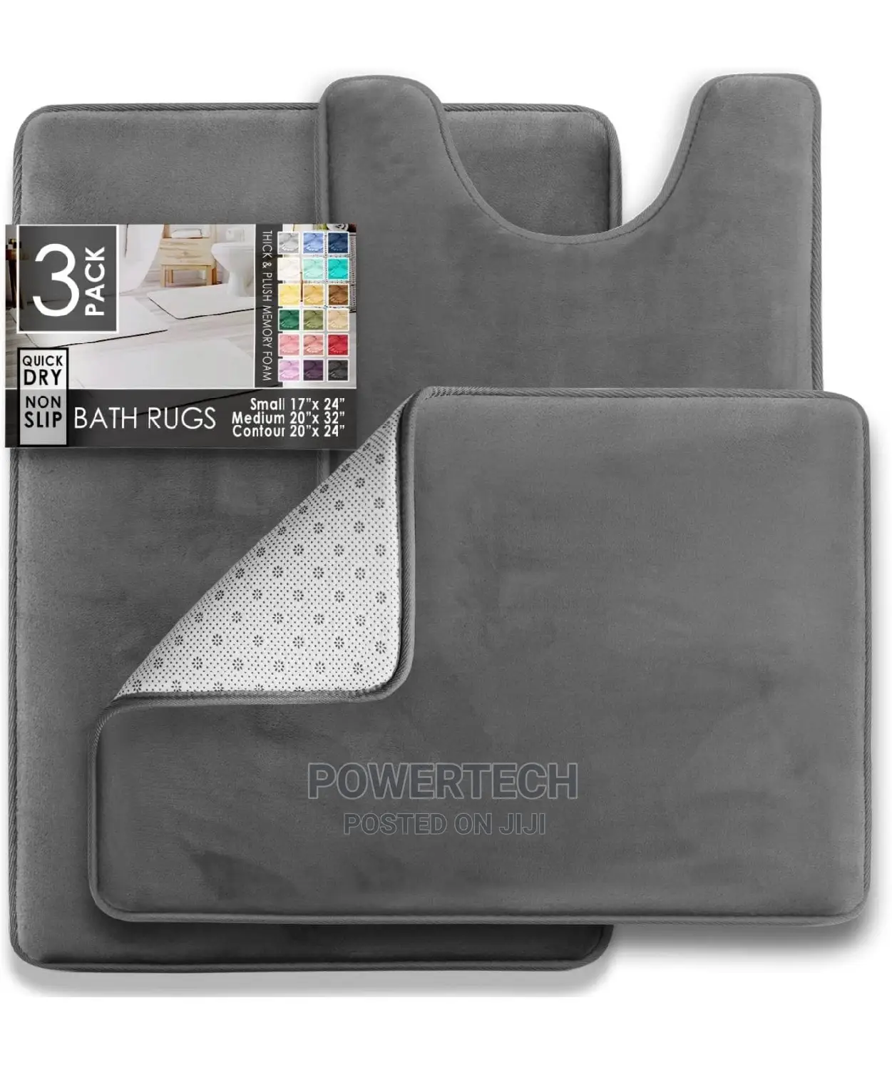 Memory Foam Bath Mat Set for Bathroom PLUSH AND COZY "
