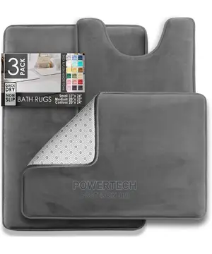 Memory Foam Bath Mat Set for Bathroom PLUSH AND COZY "
