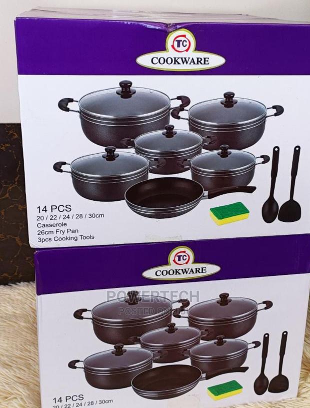 TC Heavy Non-Stick Cooking 14pcs Sufuria Set.