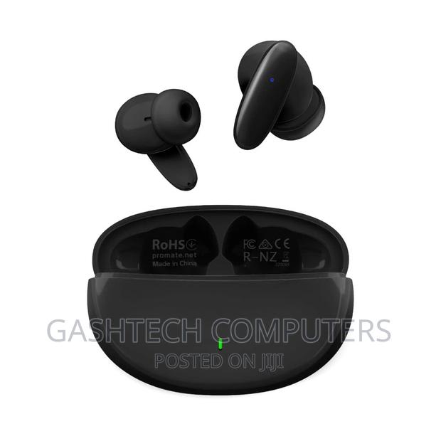Promate Compact Bluetooth V5.1 TWS IPX5 Earphones,Black