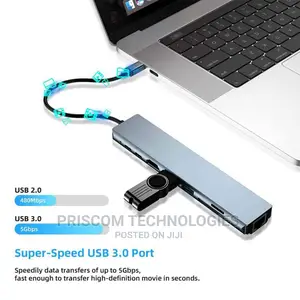 USB C Hub Ethernet 8 in 1 USB C Hub HDMI 30hz 100W PD All