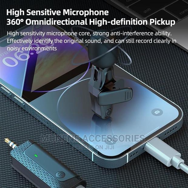 Dual Wireless Microphone 3.5mm Jack - Phones DSLR Camera - thumbnail 5