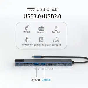 USB C Hub Ethernet 8 in 1 USB C Hub HDMI 30hz 100W PD All