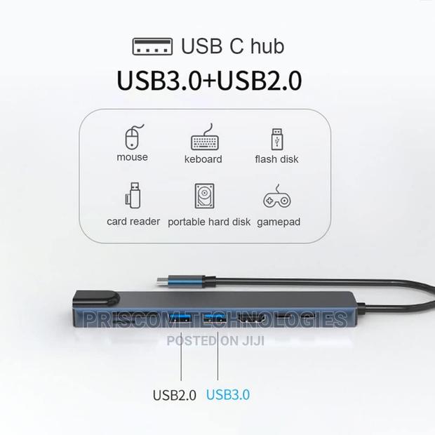 USB C Hub Ethernet 8 in 1 USB C Hub HDMI 30hz 100W PD All - thumbnail 2