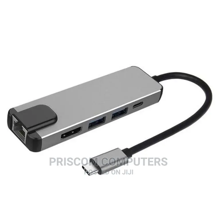 5 in 1 USB-C Adapter Dock Hub USB Type-C PD HDMI 2x USB E