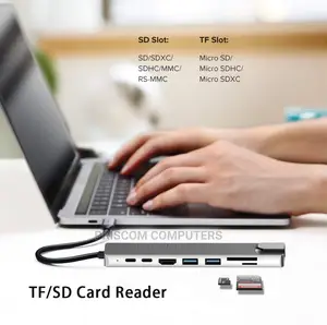 8 in 1 USB C Hub Adapter With Ethernet, HDMI, Type C,USB 3