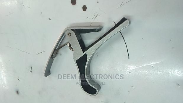 Guitar Capo Metallic, Silver and Black Color - main view