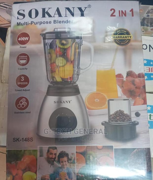 Sokany 2in1 Blender With Grinder 1.5l Glass Jar-400w - main view