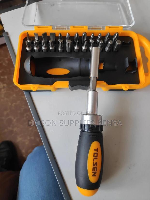 Tolsen Ratchet Screwdriver Bits Sets 26pcs - 20034 CRV Bits - thumbnail 3