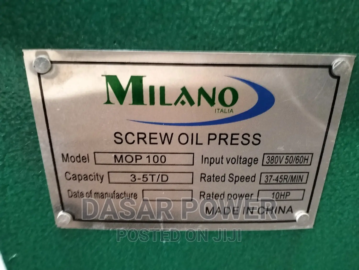 Mop100 Screw Oilpress Machine