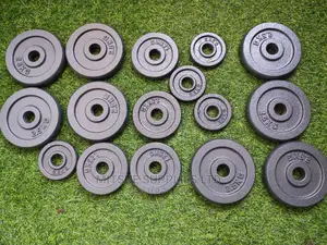 30KG Black Painted Dumbell Set With Pair of Chrome Bar