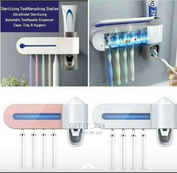 3 in 1 Toothbrush Sterilizer, Holder and Past Dispenser