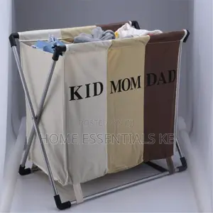 3 Compartment Foldable Laundry Basket