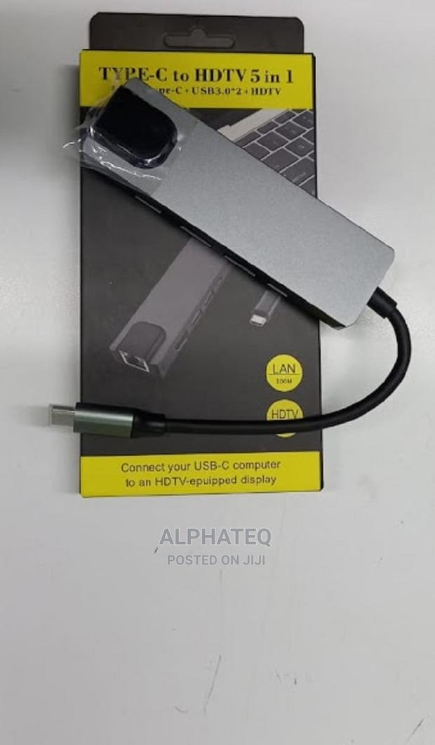 5 in 1 Type C Adapter USB C to Hub Rj45 Type C Docking