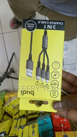 Budi 3 in 1 Fast Charging Data Cable