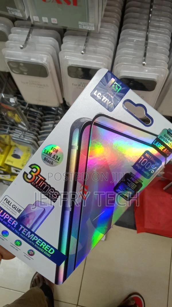 Tempered Glass Screen Protector Guard for Samsung Galaxy A34 - thumbnail 2