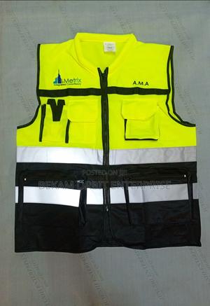 Branded Hi-Vis Multicolor Green Reflective Vest - main view