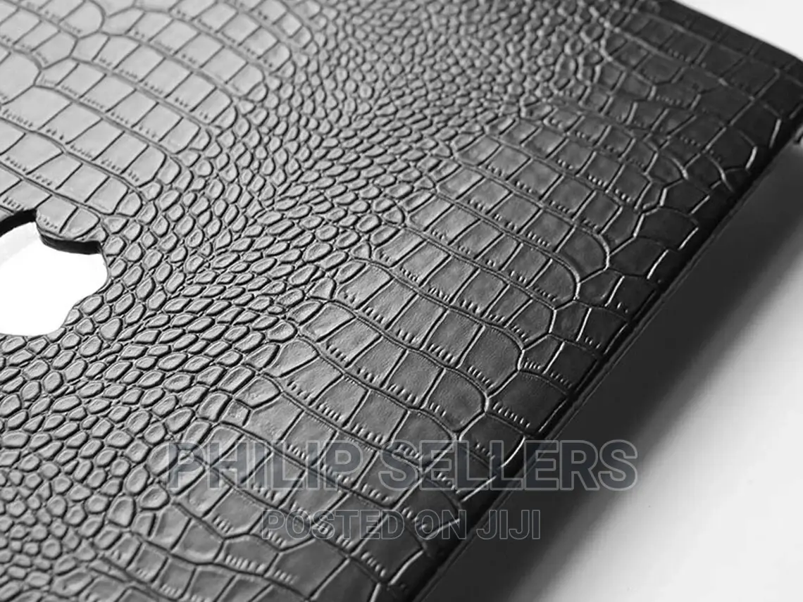 Black Crocodile Leather Macbook Protective Case Laptop Cover