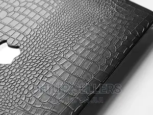 Black Crocodile Leather Macbook Protective Case Laptop Cover