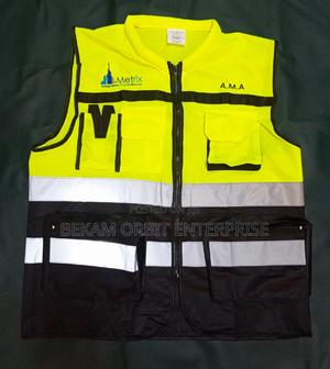 Polyester Multicolor Branded Safety Vest - main view