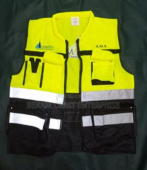 Branded Polyester Fabric Multicolor Reflective Vests - main view