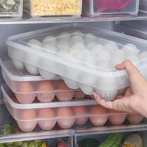 34 Eggs Tray Container Storage Box With Lid