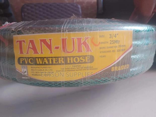 Hose Pipes 3/4" 30m Braided Hose Pipe Tan-Uk Heavy Duty Pipe