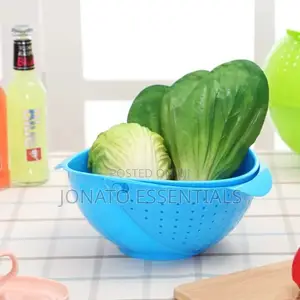 2in1 Vegetable Basin Wash Rice Sieve Fruit Bowl Fruit Basket