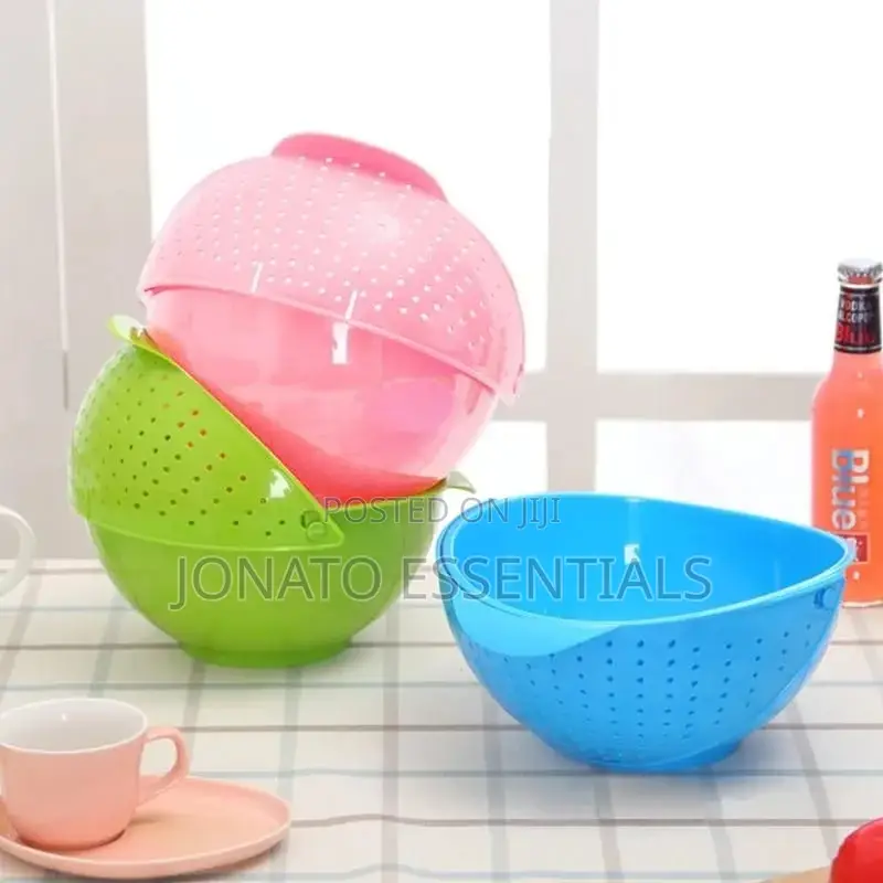 2in1 Vegetable Basin Wash Rice Sieve Fruit Bowl Fruit Basket