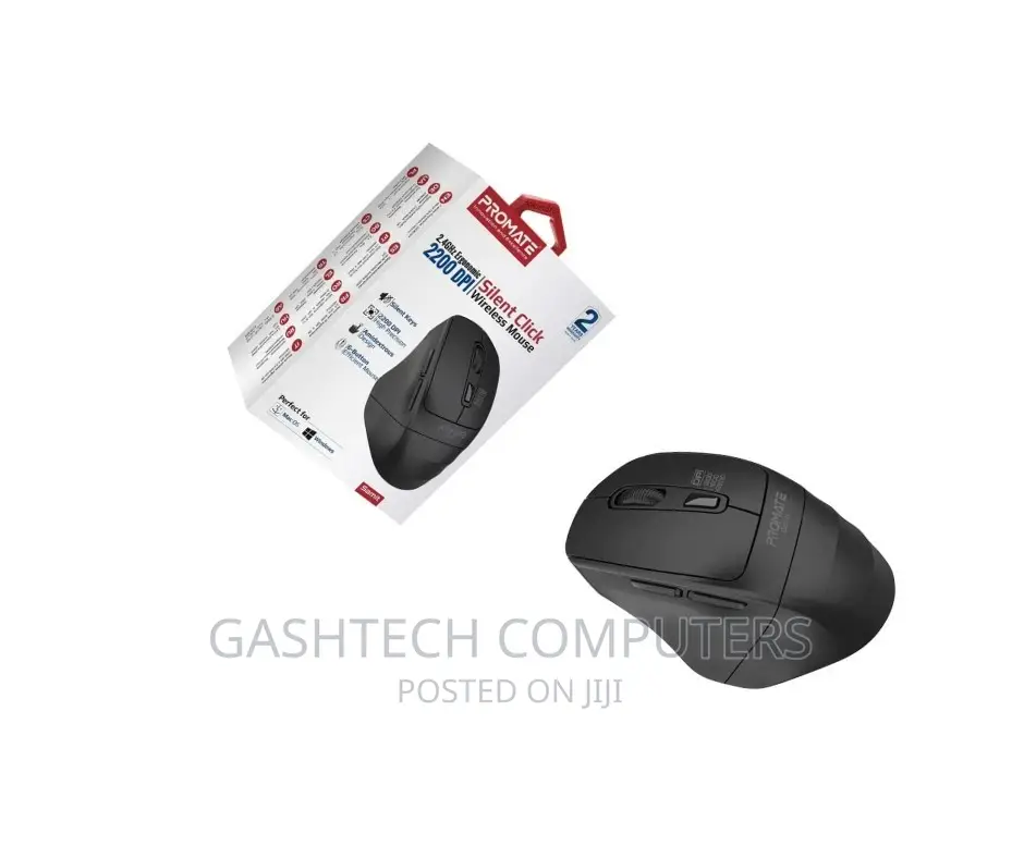 Promate 2200 DPI Ergonomic Wireless Optical Mouse