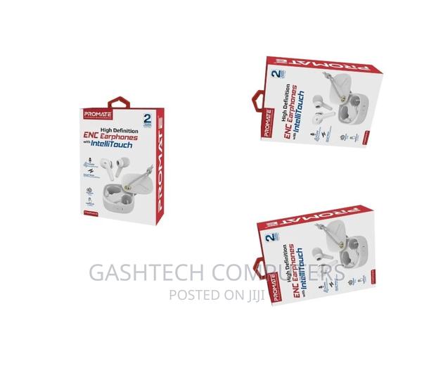 Promate High Definition Bluetooth White Earphones