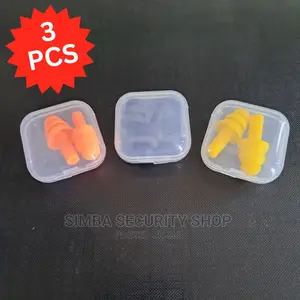 3 Silicone Ear Plugs With Plastic Box Reusable Hearing