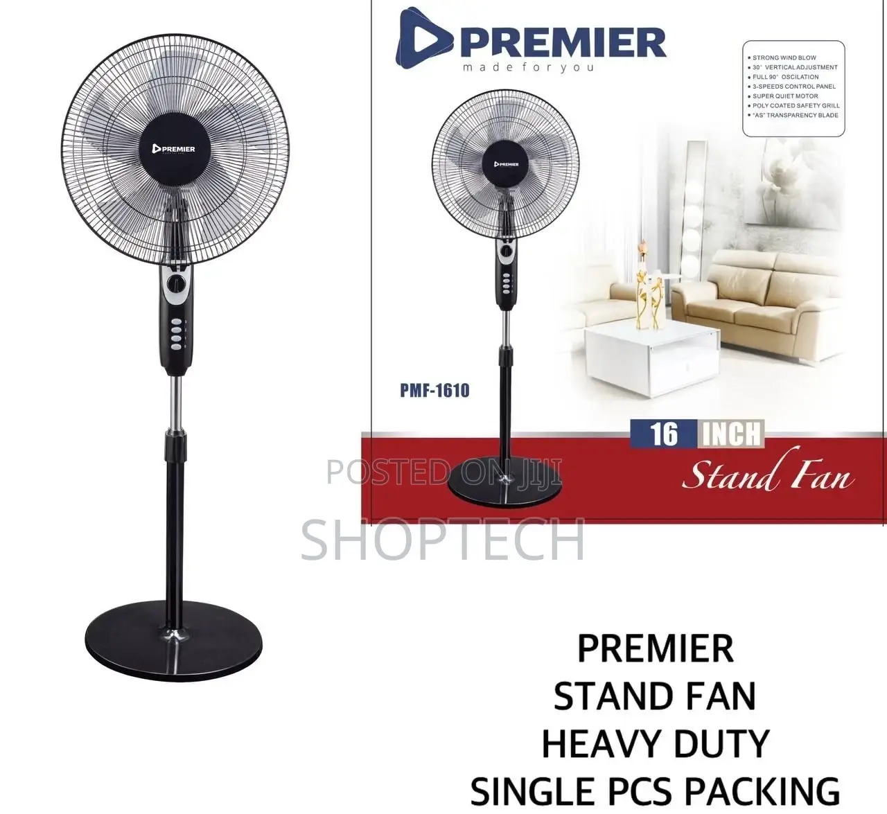 Premier Stand Fan Heavy Duty