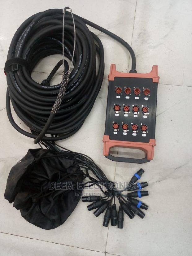 Snake XLR Cable 30 Meters, 8 Inputs, 4 Outputs