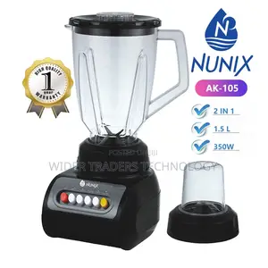 Juicers Grinders Mixers
Nunix 2 in 1 Blender 350W AK 105
