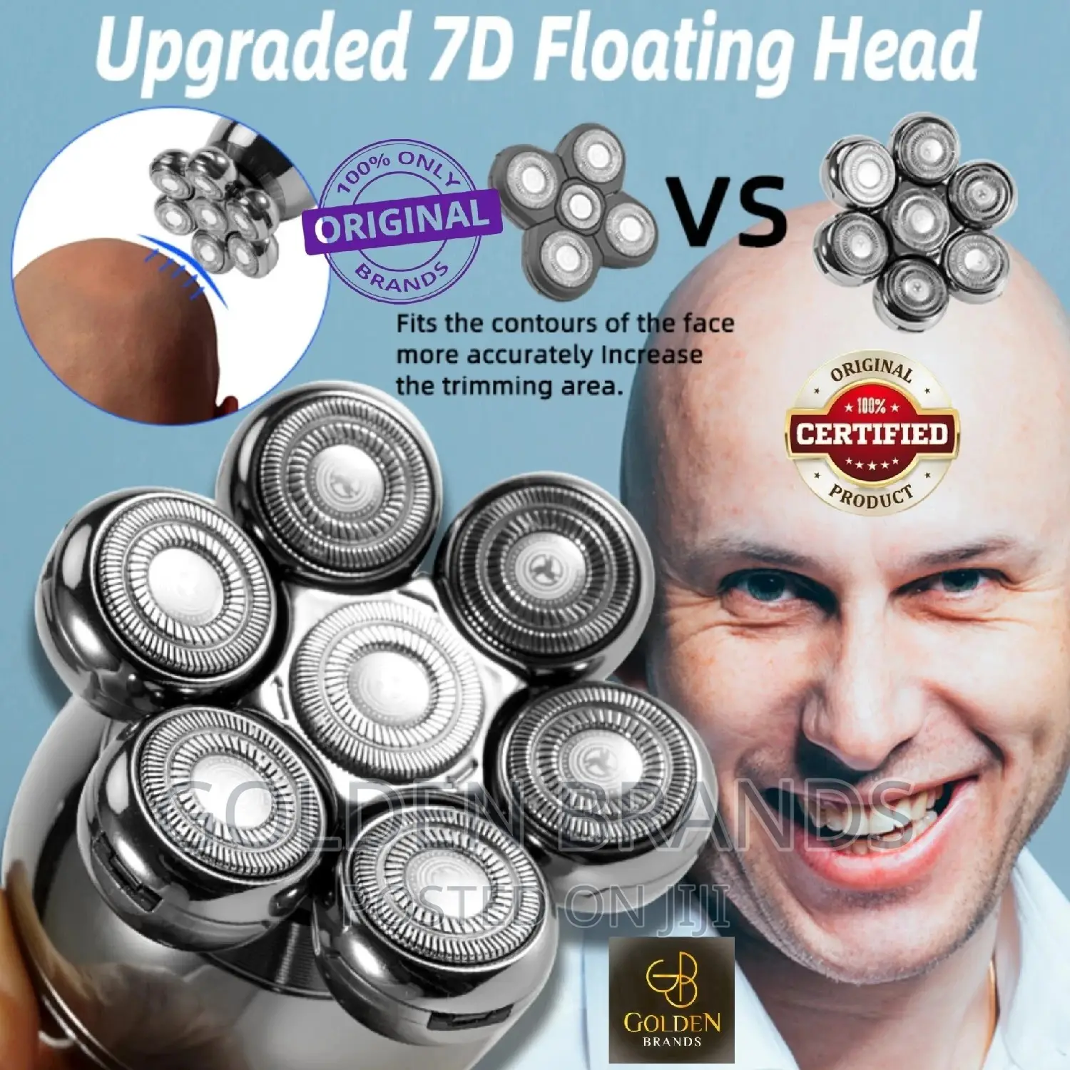 Men Multi Grooming Kit 5 in 1 Electric Bald Smoother +Shaver