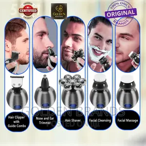 Men Multi Grooming Kit 5 in 1 Electric Bald Smoother +Shaver