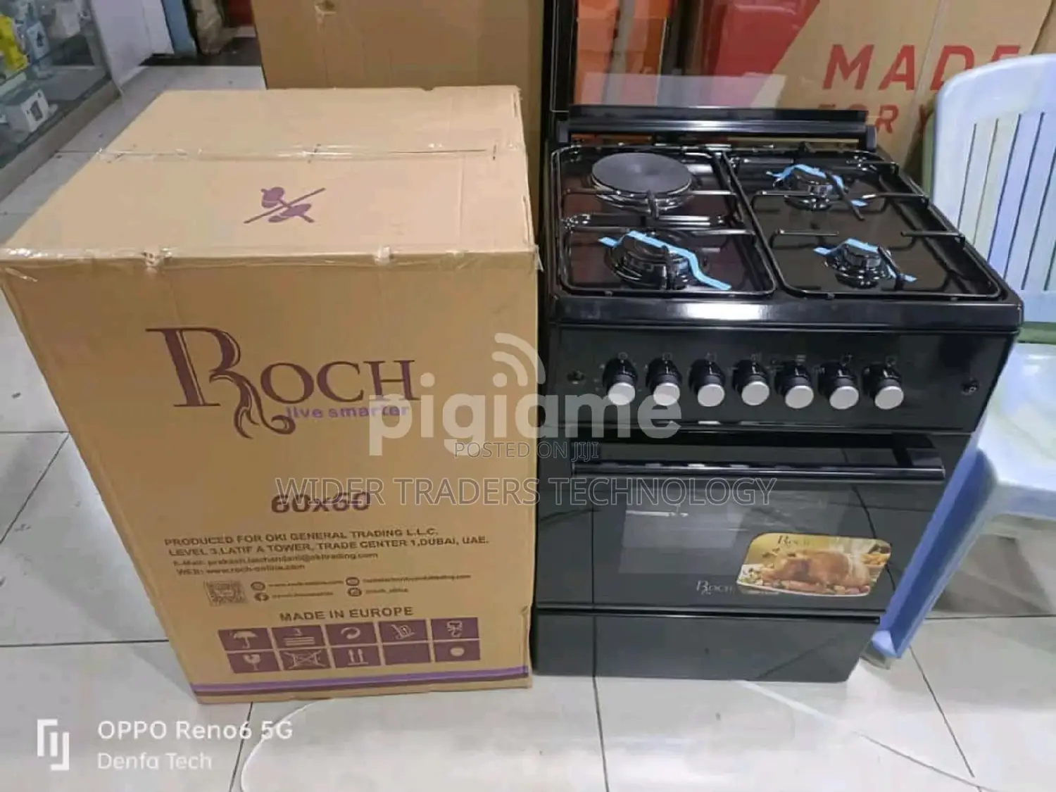 Roch Black 60*60 Standing Cooker