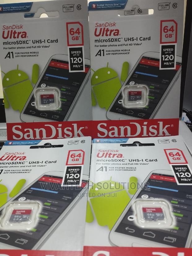 Sandisk Microsd CLASS 10 120MBPS 64GB - main view