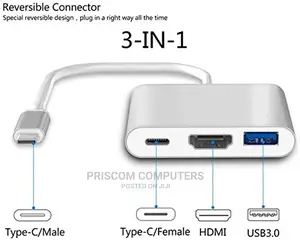 Type C to HDMI Adapter With USB 3.0 Type C Multiport Adapter