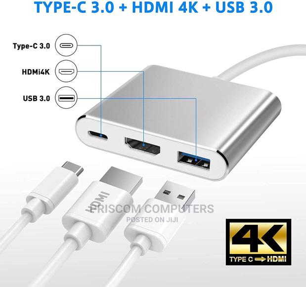 USB C to HDMI Multiport Adapter, 3-in-1 Type-C Hub Converter