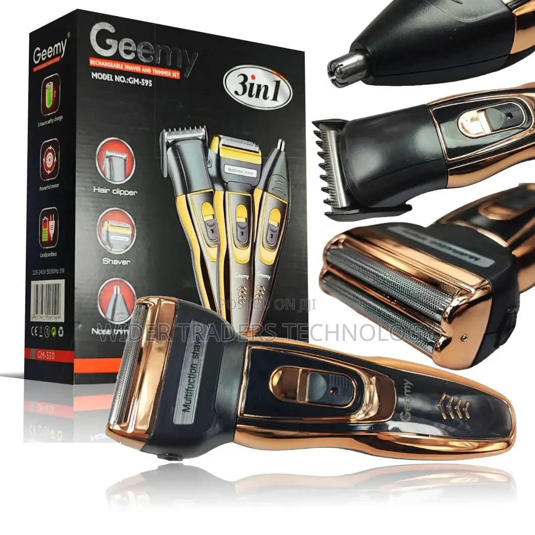 Geemy Rechargeable Hair Shaving Machine, Shaver - 3 In