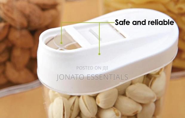 5 Piece Food Cereal Snack Container Storage Set With Lids - thumbnail 3