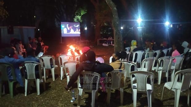 For Movie Nights. Use This Rear/Front Big Projection Screen