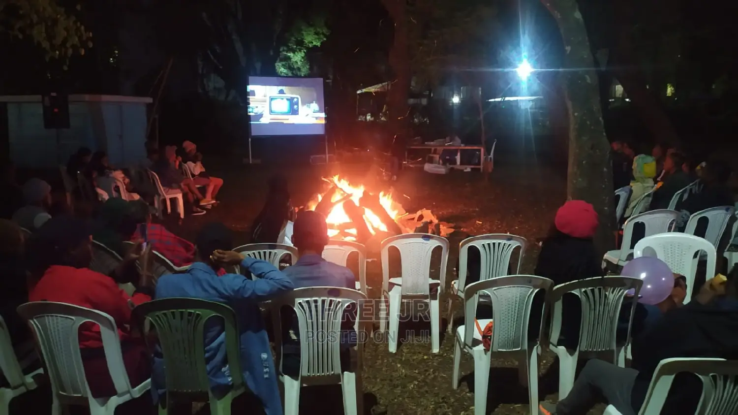 For Movie Nights. Use This Rear/Front Big Projection Screen