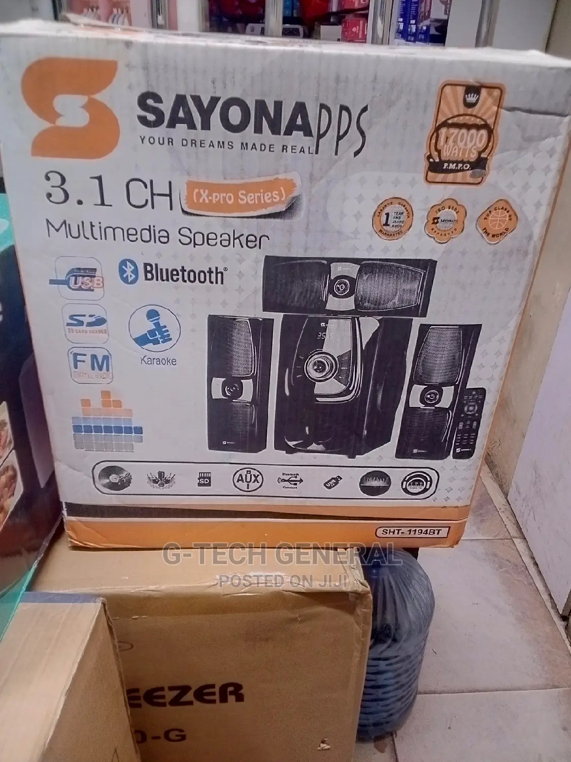 Sayona SHT-1194bt Home Theatre System 3.1ch 17000W Pmpo